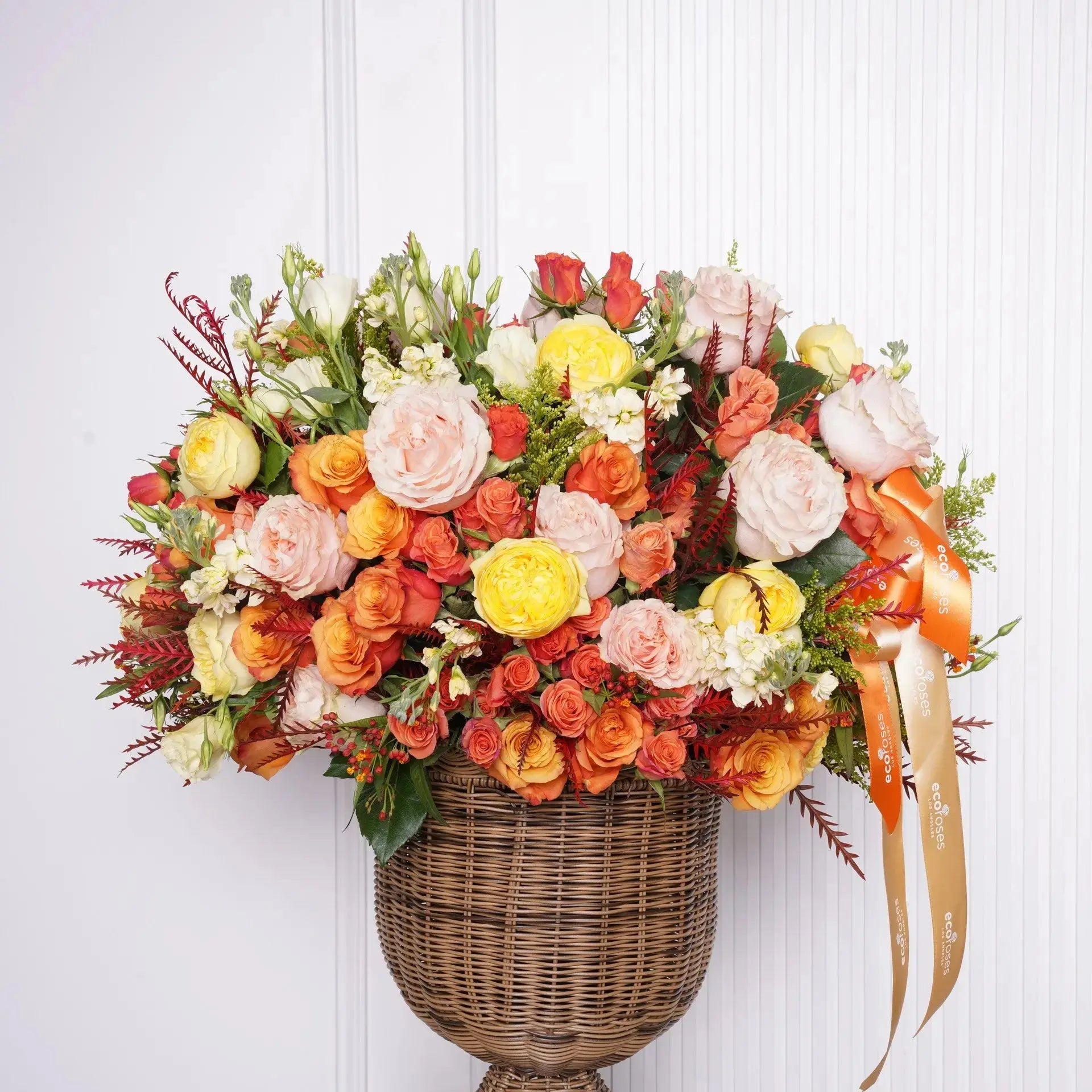 Ardella — warm golden-hour rose vase arrangement by Ecoroses | flower delivery Los Angeles
