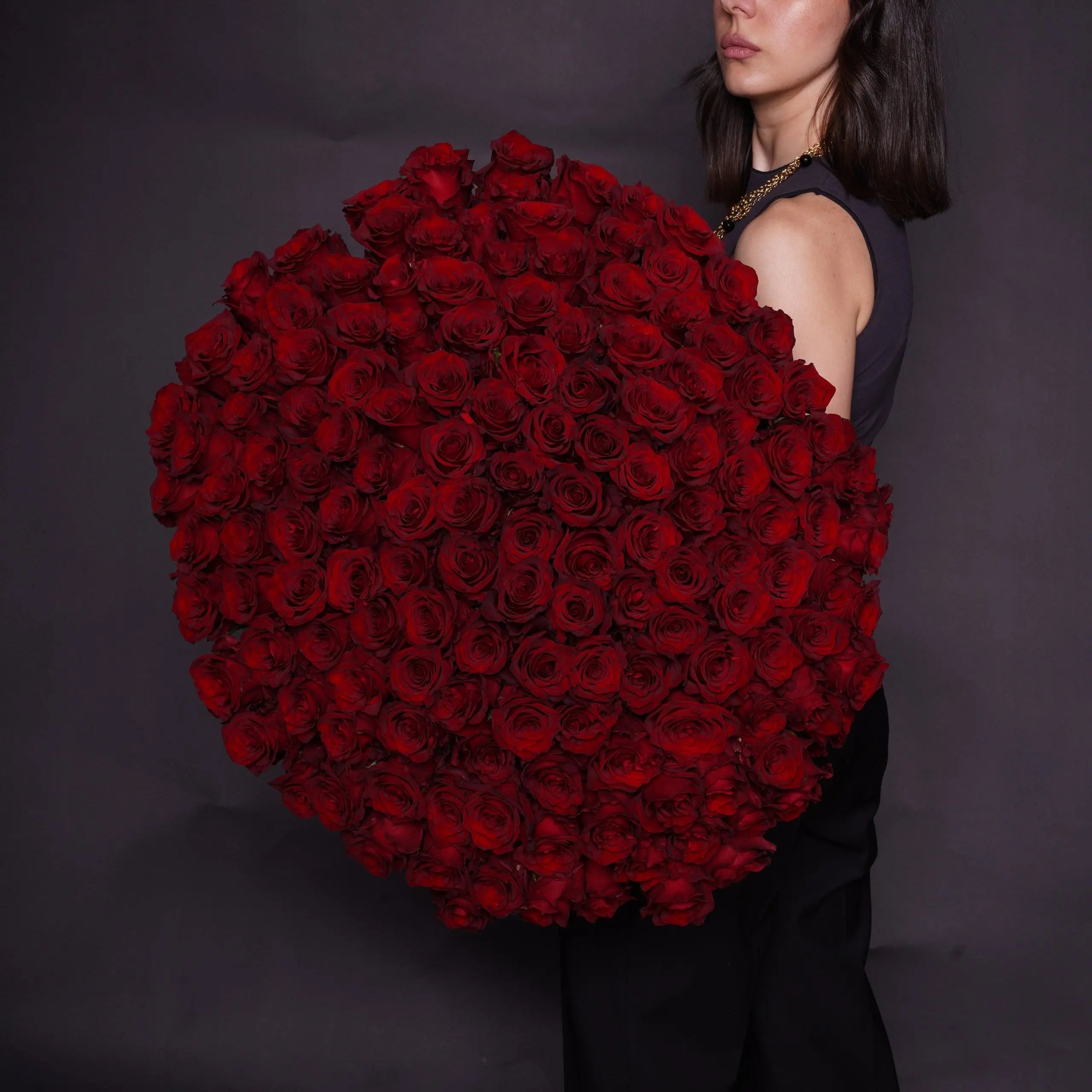 Valeria — 150 premium red roses bouquet, hand-tied by Ecoroses | flower delivery Los Angeles