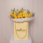 The Soleil luxury yellow gift bag by Ecoroses — flower gift Los Angeles delivery