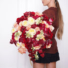 Belladonna — red & peach roses bouquet, hand-tied by Ecoroses | flower delivery Los Angeles