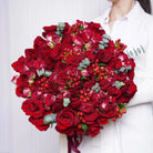 Valentina — 50 red roses bouquet, hand-tied by Ecoroses | flower delivery Los Angeles