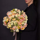 Tiziana — warm sun-toned garden roses bouquet, hand-tied by Ecoroses | flower delivery Los Angeles